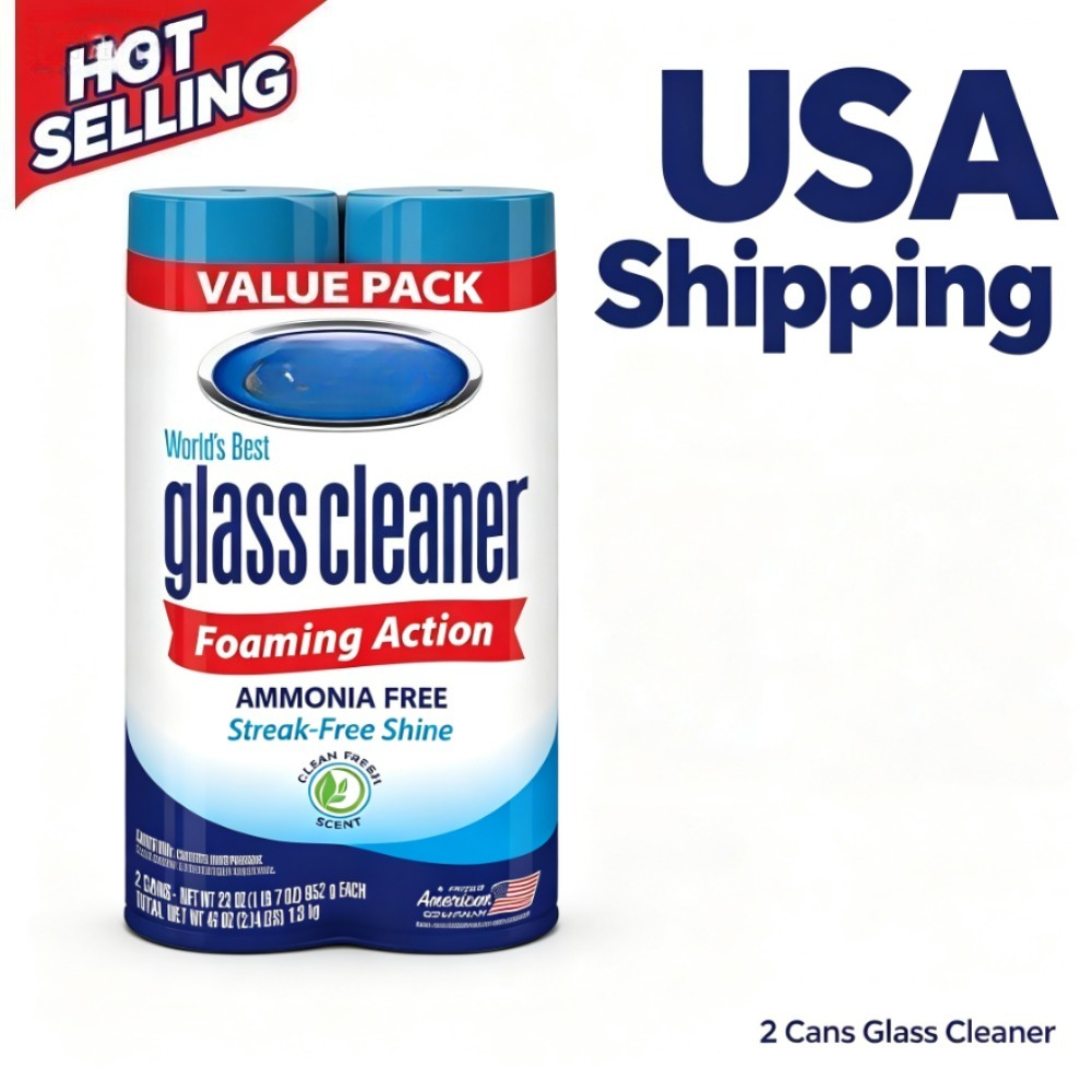 Glass Cleaner Streak - بخاخ رغوي لتنظيف الزجاج، 19 أونصة،