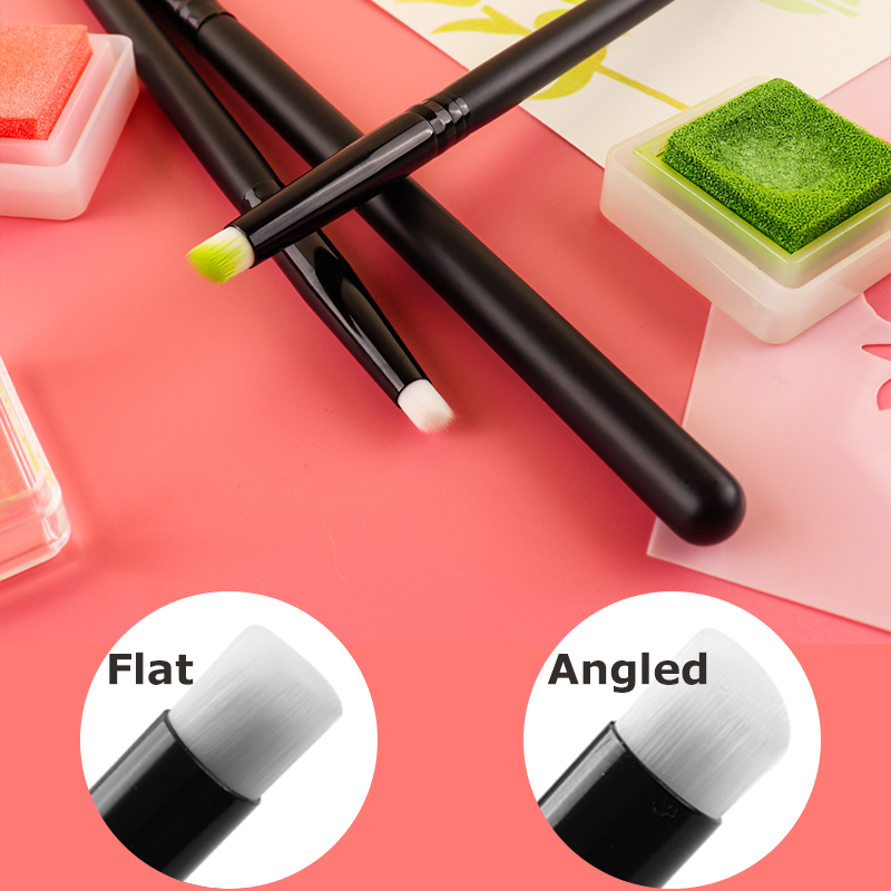 Detailing Brush Set - 3 قطعة/المجموعة/مجموعة فرش مزج مفصلة مسطحة/زاوية