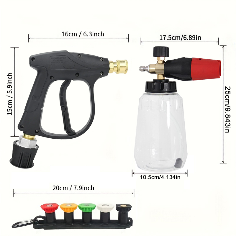 مجموعة أدوات رغوة الثلج المتوا - مراجعة Pressure Washer Foam Gun وسعره
